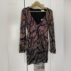 Women’s Superdown Multi color Sequin Dress size small New with Tags